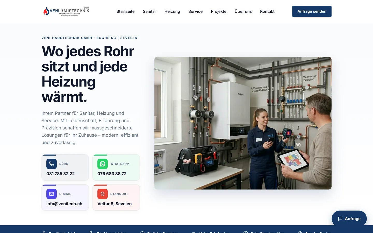 venitech.ch on screen